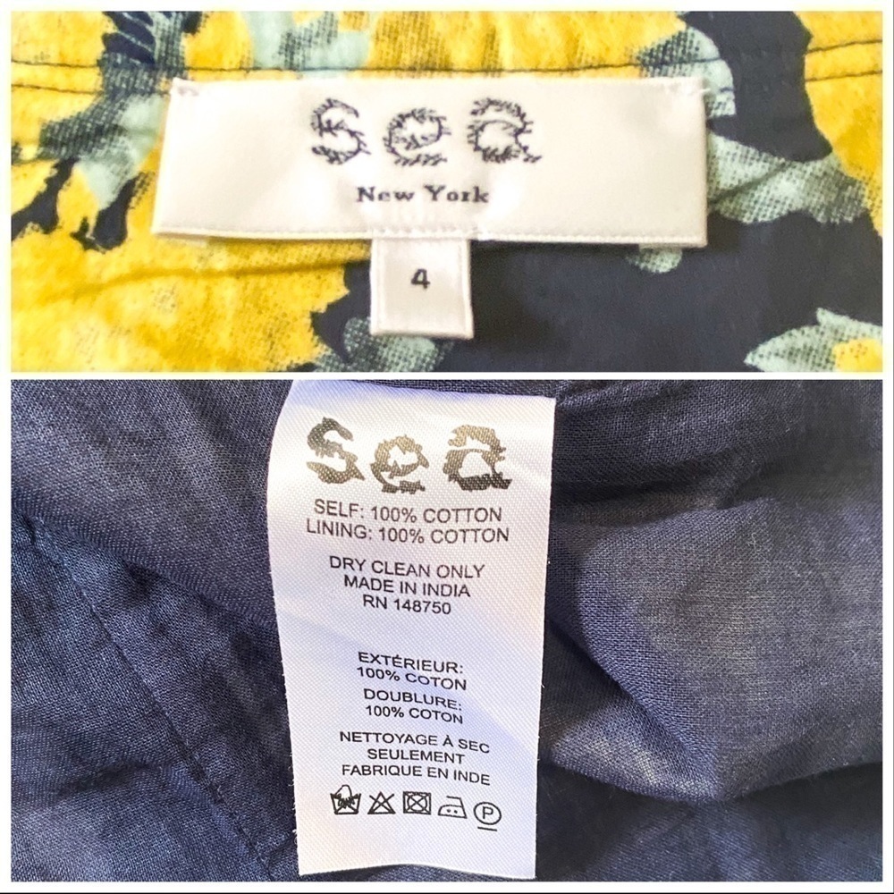 Sea New York Ella Puff Sleeve Dress, Size 4 - Picture 5 of 14